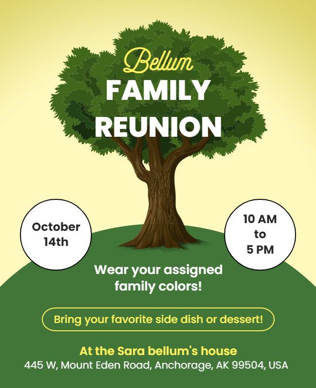 Annual Family Reunion Celebration Flyer Template