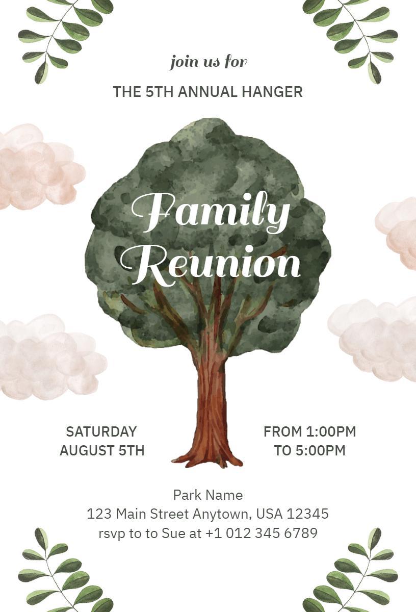 Annual Family Reunion Nature Gathering Invitation Template