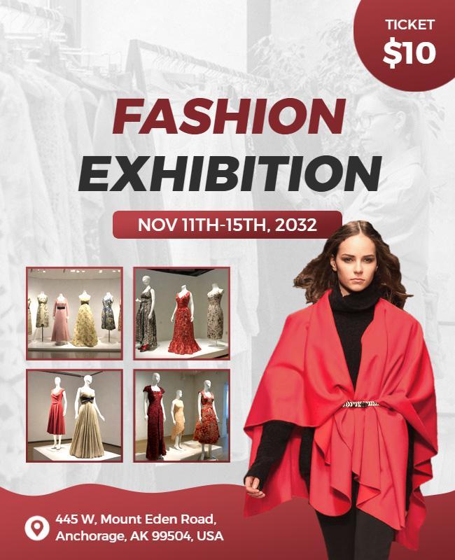 Annual Fashion Exhibition Event Flyer Template