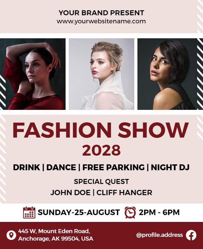 Annual Fashion Show Event Flyer Template