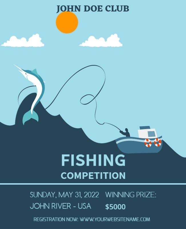 Annual Fishing Competition Event Flyer Template