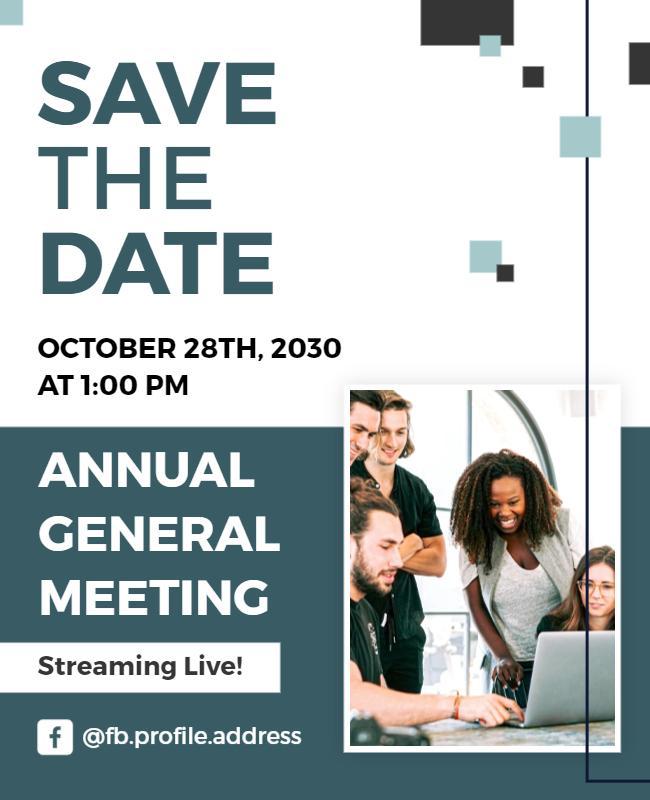 Annual General Meeting Streaming Flyer Template