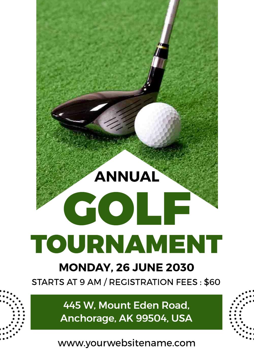 Annual Golf Tournament Competitive Sports Invitation Template