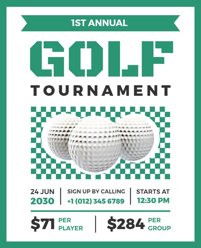 Annual Golf Tournament Event Flyer Template