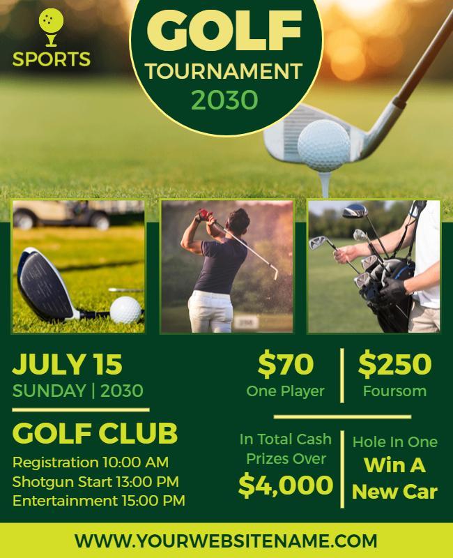 Annual Golf Tournament Promotional Flyer Template