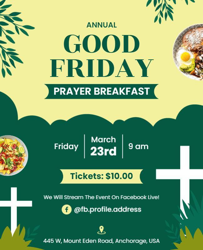 Annual Good Friday Prayer Breakfast Flyer Template