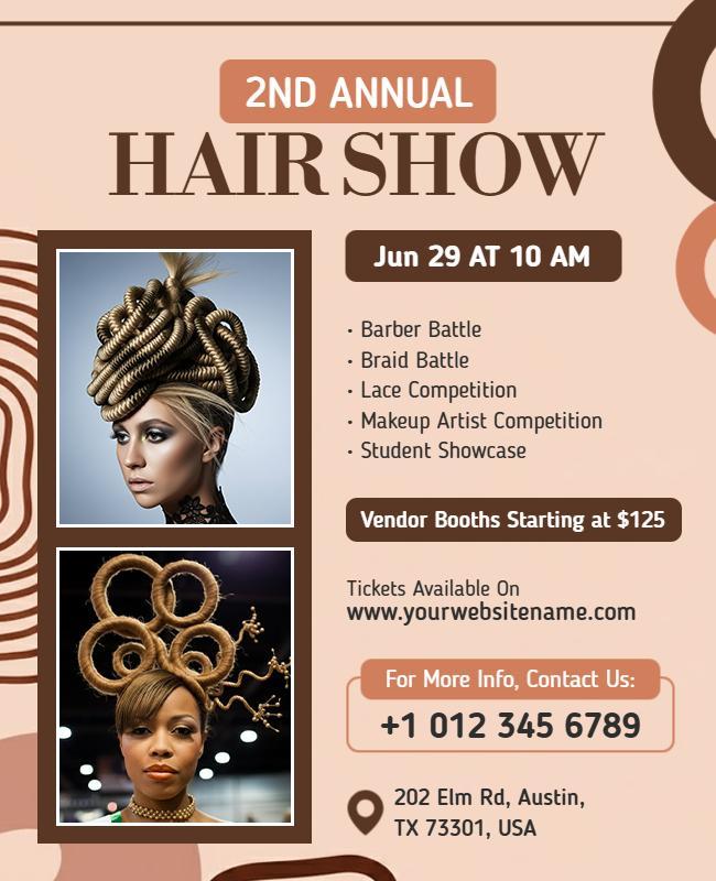 Annual Hair Show Event Flyer Template