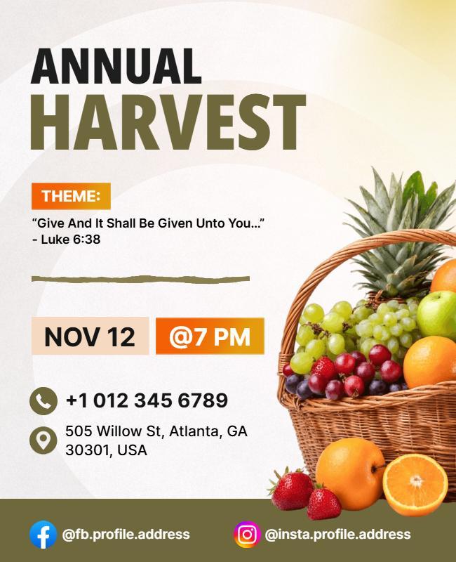 Annual Harvest Celebration Poster Template