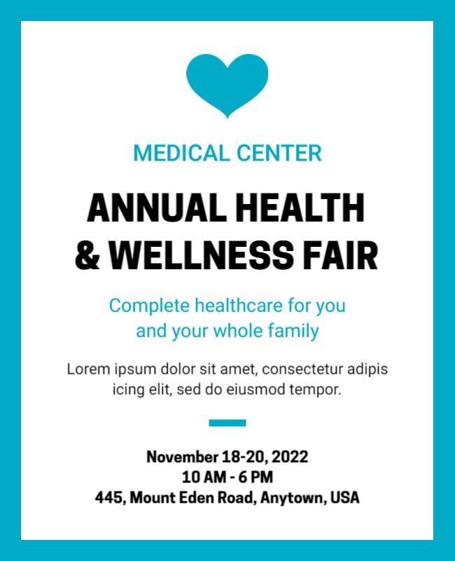 Annual Health and Wellness Fair Flyer Template