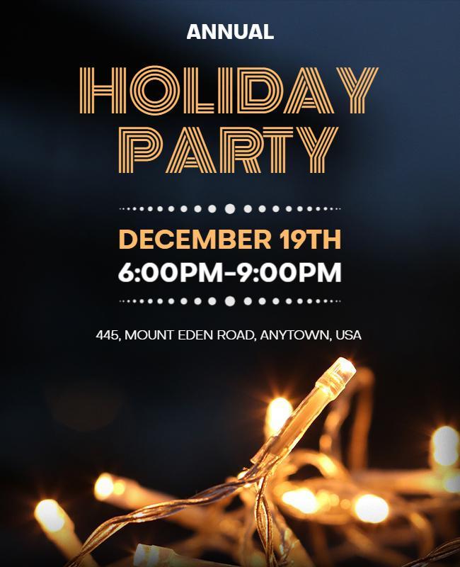 Annual Holiday Party Flyer Template