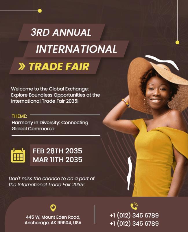 Annual International Trade Fair Event Flyer Template