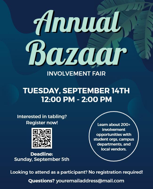 Annual Involvement Fair Bazaar Flyer Template