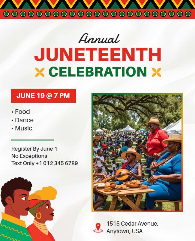 Annual Juneteenth Celebration Event Flyer Template