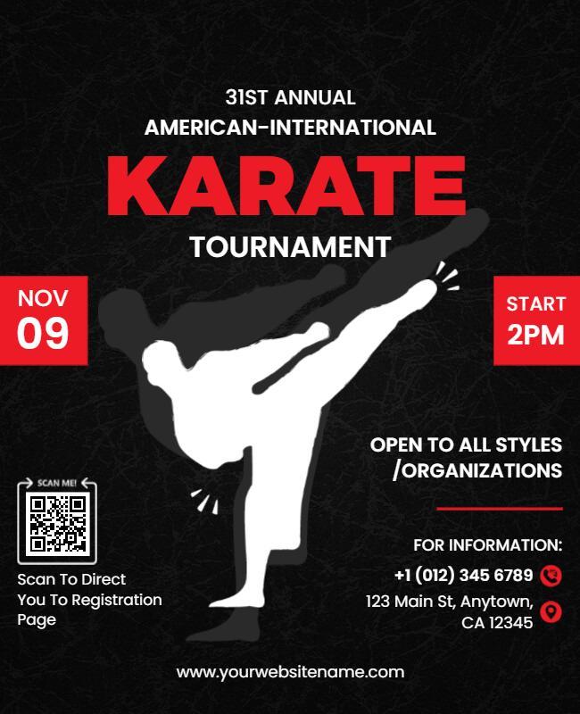 Annual Karate Tournament Event Flyer Template