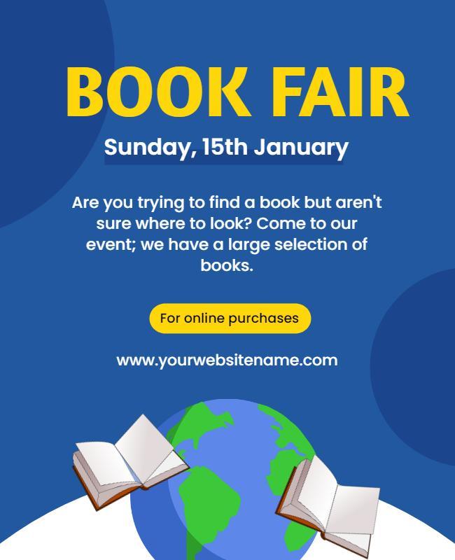 Annual Literary Book Fair Event Flyer Template