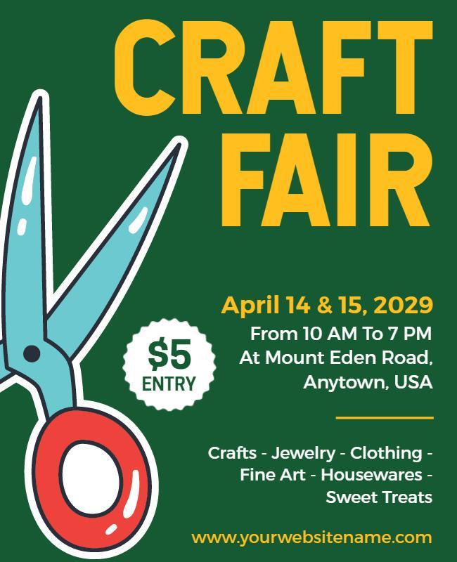 Annual Local Craft Fair Event Flyer Template