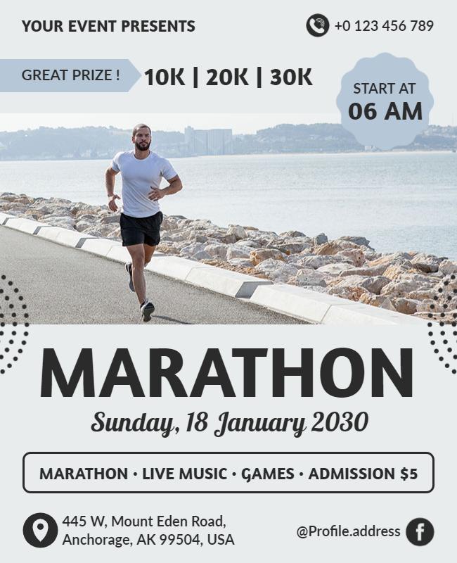 Annual Marathon Event Flyer Template