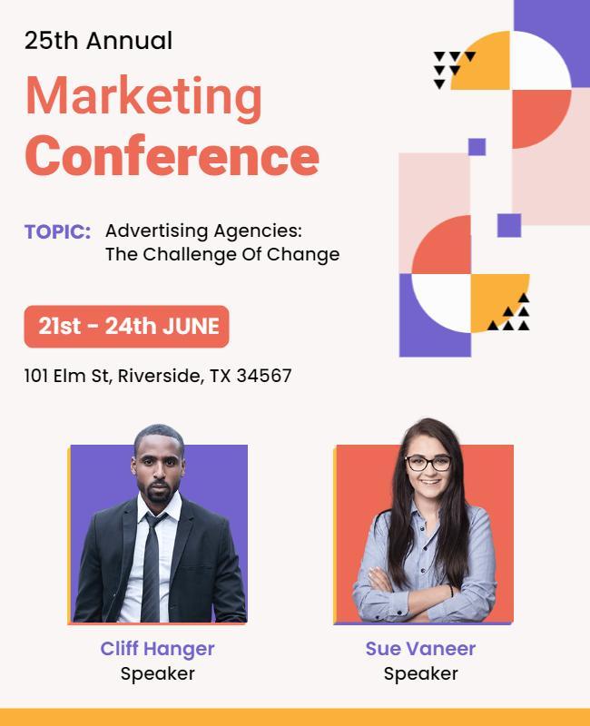 Annual Marketing Conference Flyer Template