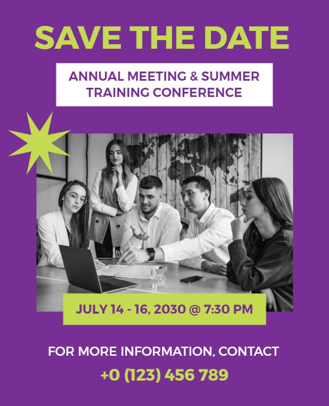 Annual Meeting and Summer Training Conference Flyer Template