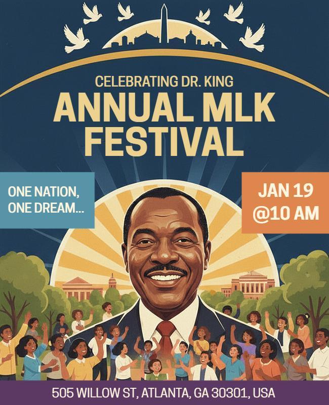 Annual MLK Festival Celebration Flyer Template