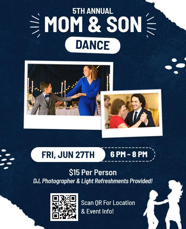 Annual Mom and Son Dance Event Flyer Template