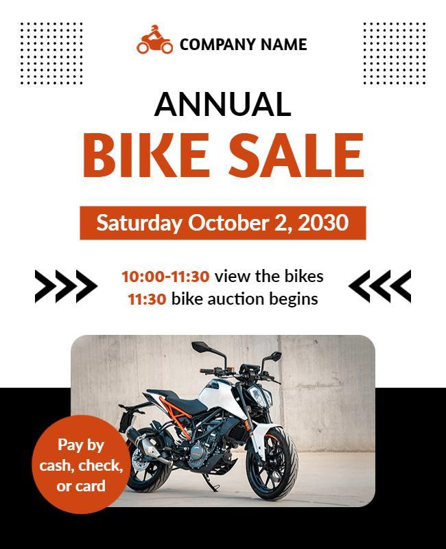 Annual Motorcycle Sale Event Flyer Template