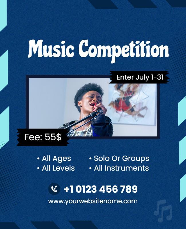 Annual Music Competition Announcement Flyer Template