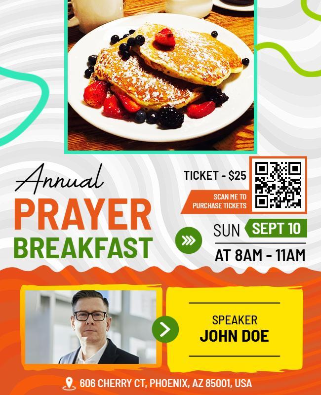 Annual Prayer Breakfast Event Flyer Template