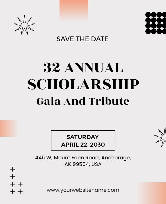 Annual Scholarship Gala and Tribute Flyer Template