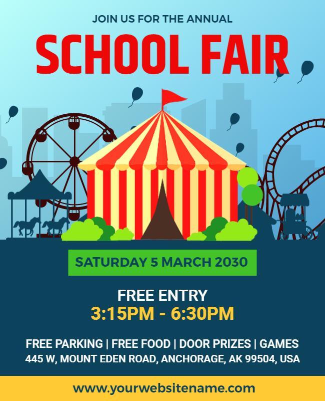 Annual School Fair Event Flyer Template