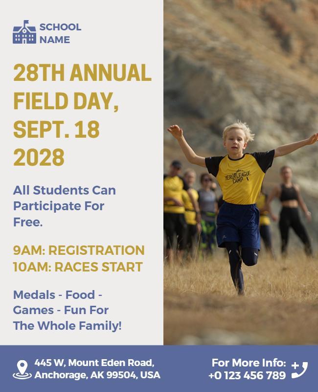 Annual School Field Day Event Flyer Template