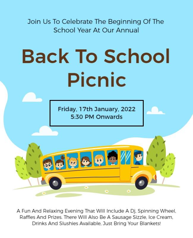 Annual School Year Picnic Event Flyer Template