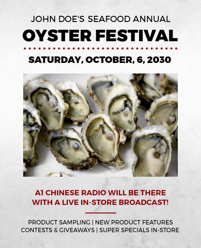 Annual Seafood Oyster Festival Flyer Template