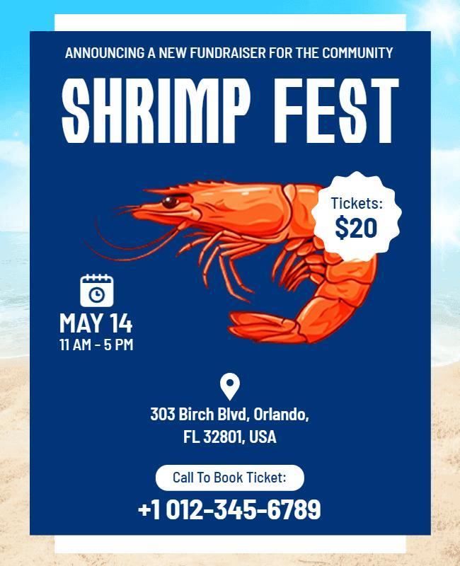 Annual Shrimp Festival Fundraiser Flyer Template