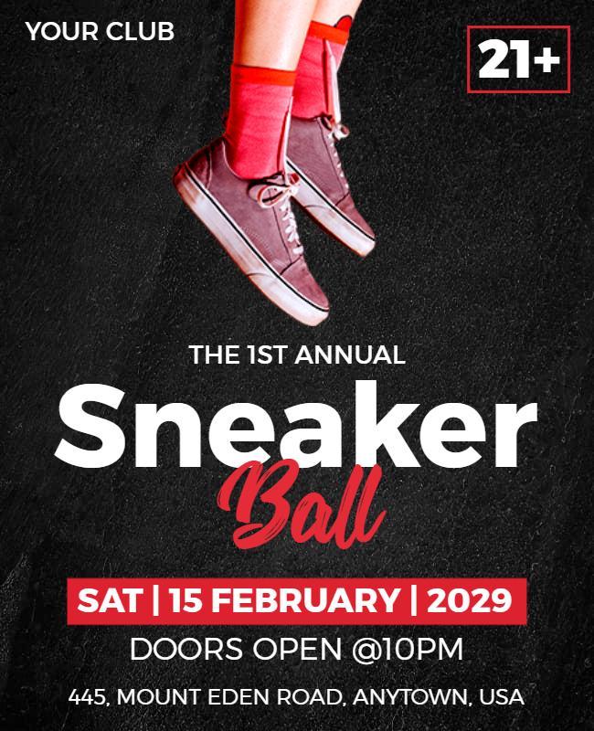 Annual Sneaker Ball Event Flyer Template