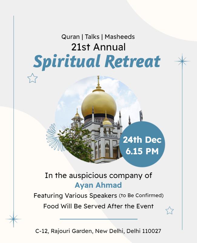 Annual Spiritual Retreat Event Flyer Template