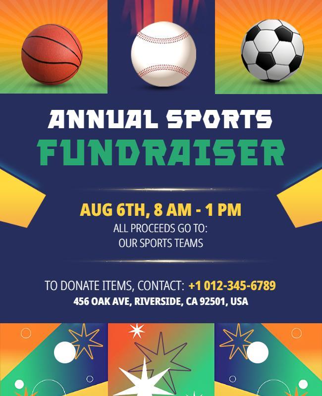 Annual Sports Fundraiser Event Flyer Template