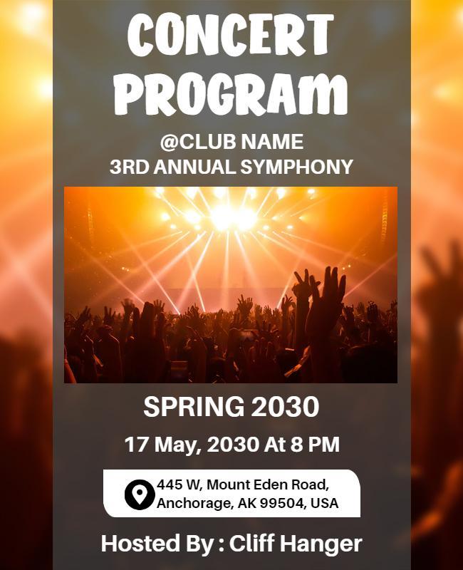 Annual Spring Concert Program Flyer Template