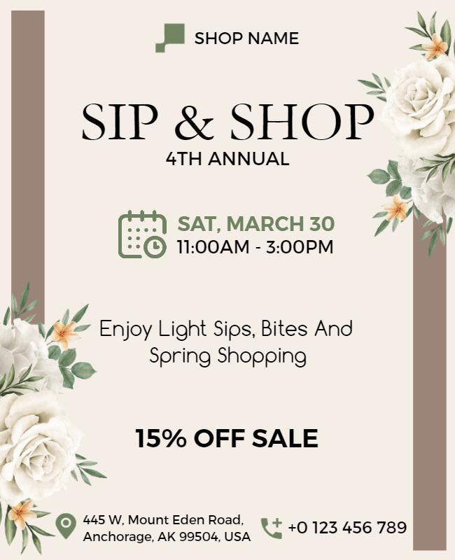 Annual Spring Shopping Event Flyer Template