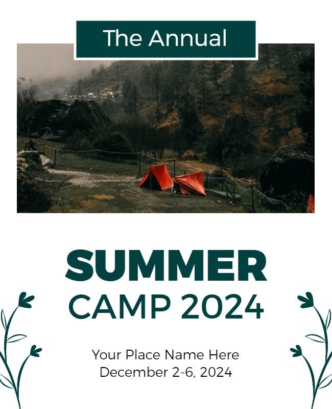 Annual Summer Camp Event 2024 Flyer Template