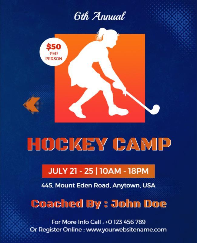 Annual Summer Hockey Camp Flyer Template