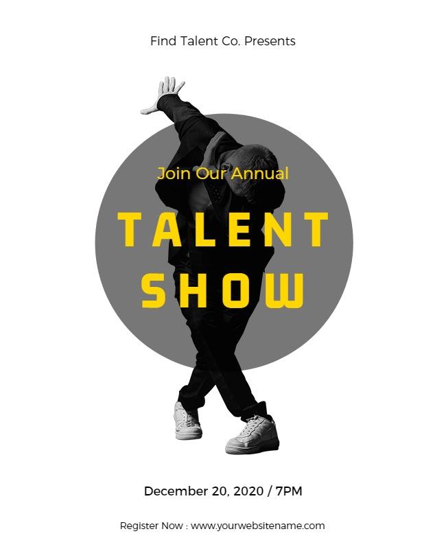 Annual Talent Show Event Flyer Template