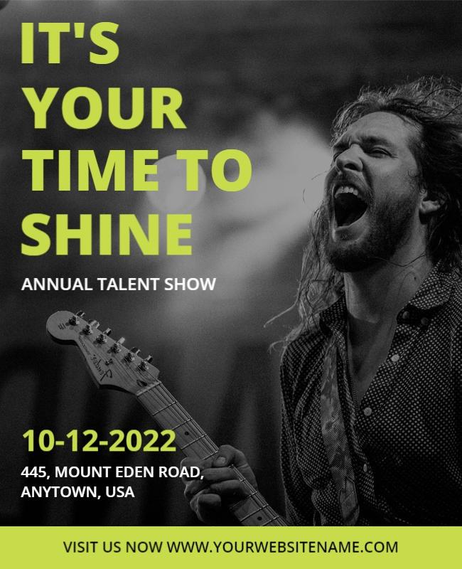 Annual Talent Show Performance Flyer Template