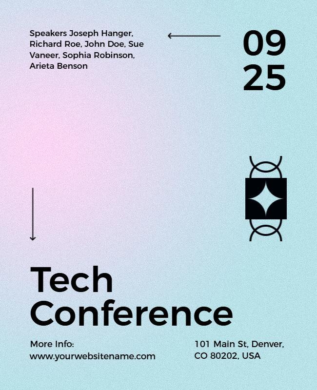 Annual Tech Conference Event Poster Template