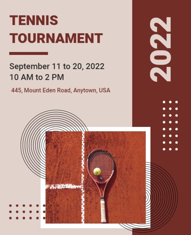 Annual Tennis Tournament Event Flyer Template