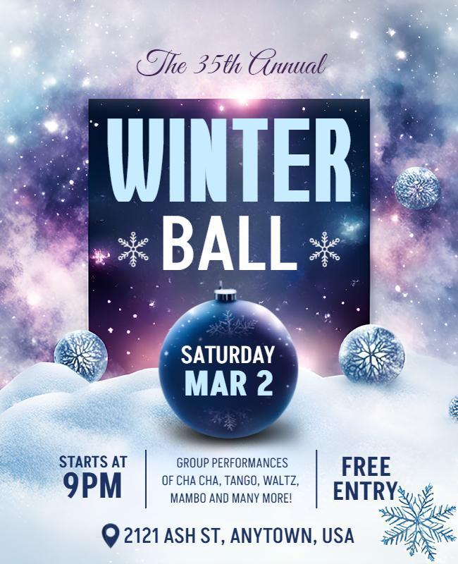 Annual Winter Ball Event Flyer Template