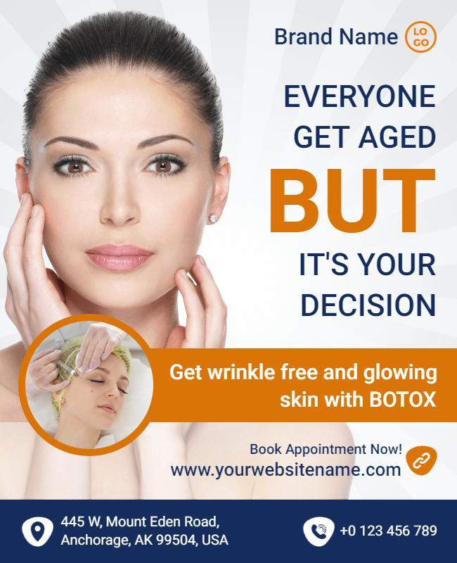 Anti Aging Beauty Treatment Promotional Flyer Template