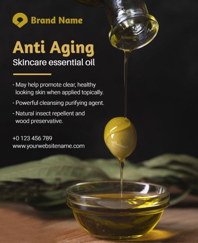 Anti Aging Skincare Essential Oil Flyer Template