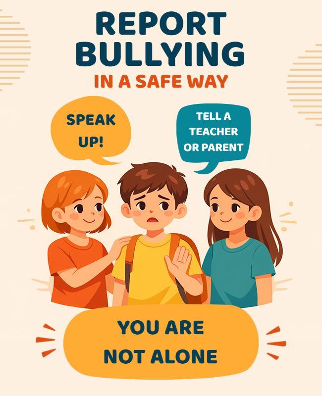 Anti-Bullying Awareness Campaign Poster Template