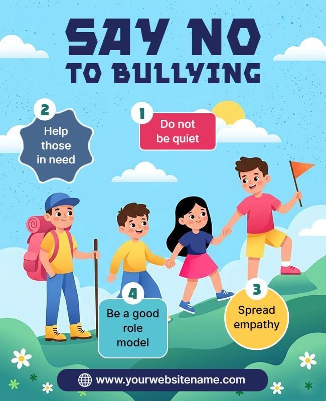 Anti-Bullying Awareness Educational Poster Template